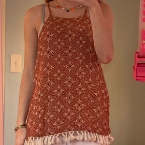 Red and white tank top